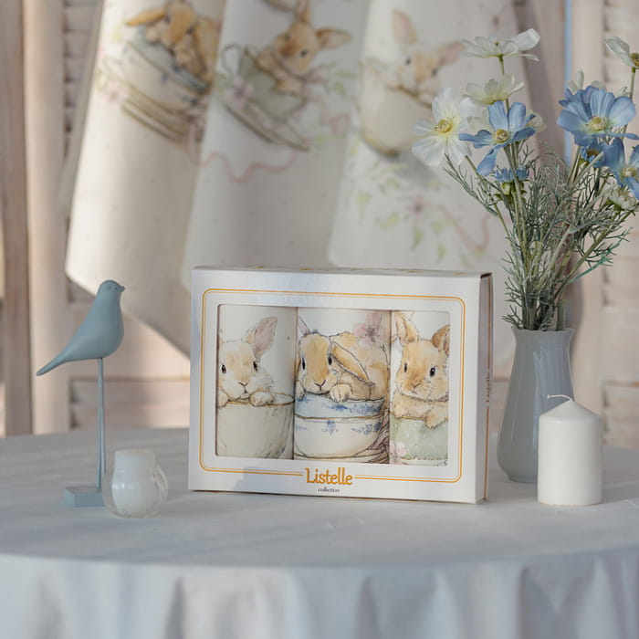 Набор Set-3 полотенец "Заварные зайки"