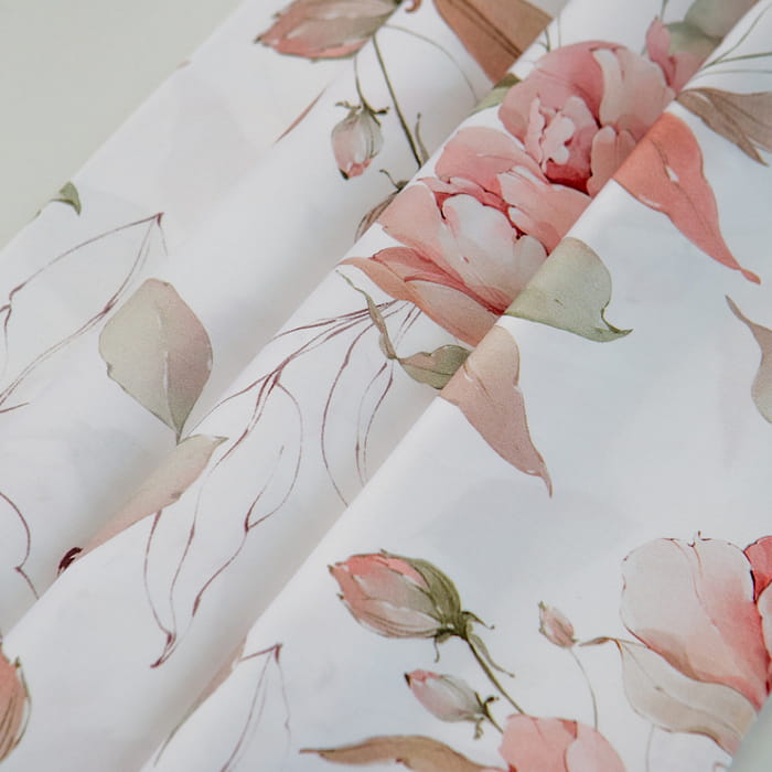 Евро комплект постельного белья "Розали"  с простыней на резинке