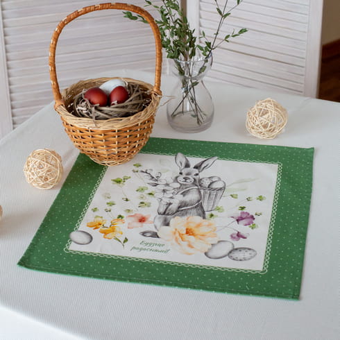 Салфетка "Соната" зеленая, 1 шт