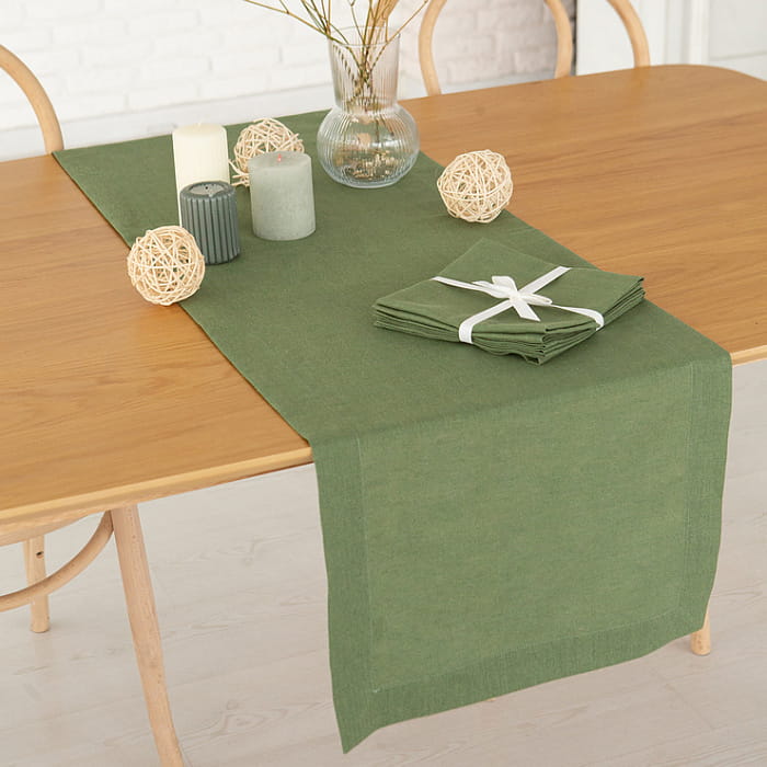 Дорожка 40х140 см цвет "Шпинат" декоративная