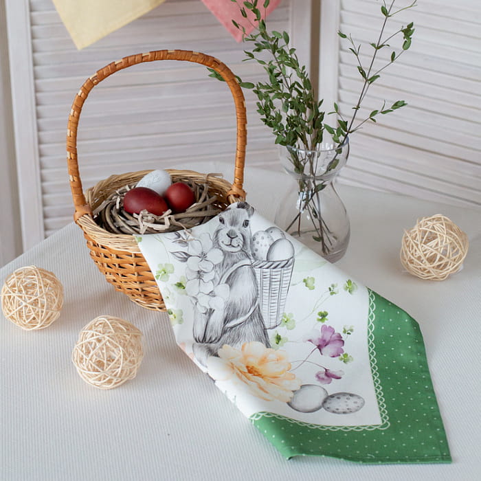 Салфетка "Соната" зеленая, 1 шт