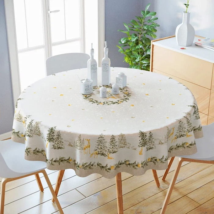 Скатерть круглая D-150 см "Чарующий лес"