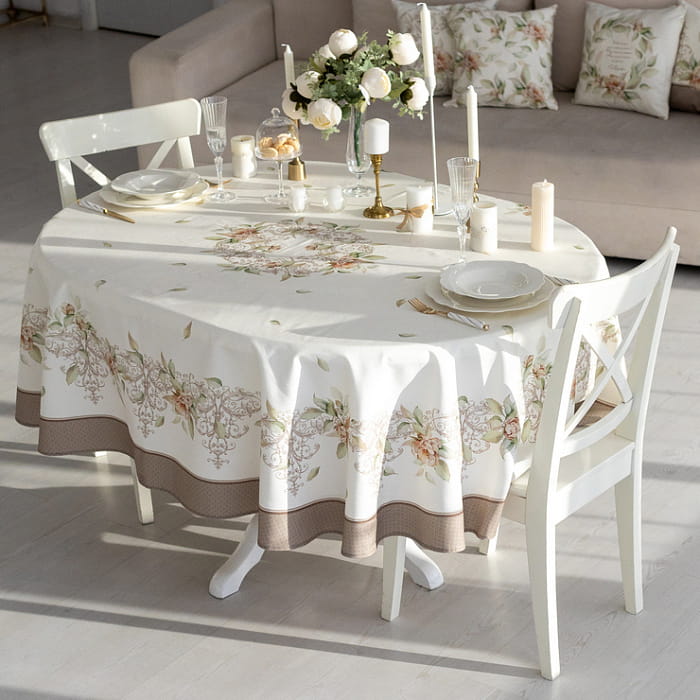 Скатерть овальная 170х250 см "Луиза"
