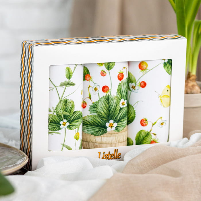 Набор Set-3 полотенец "Земляничная поляна"