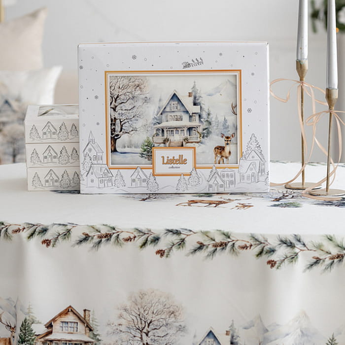 Скатерть круглая  D-170 см "Морозное утро"