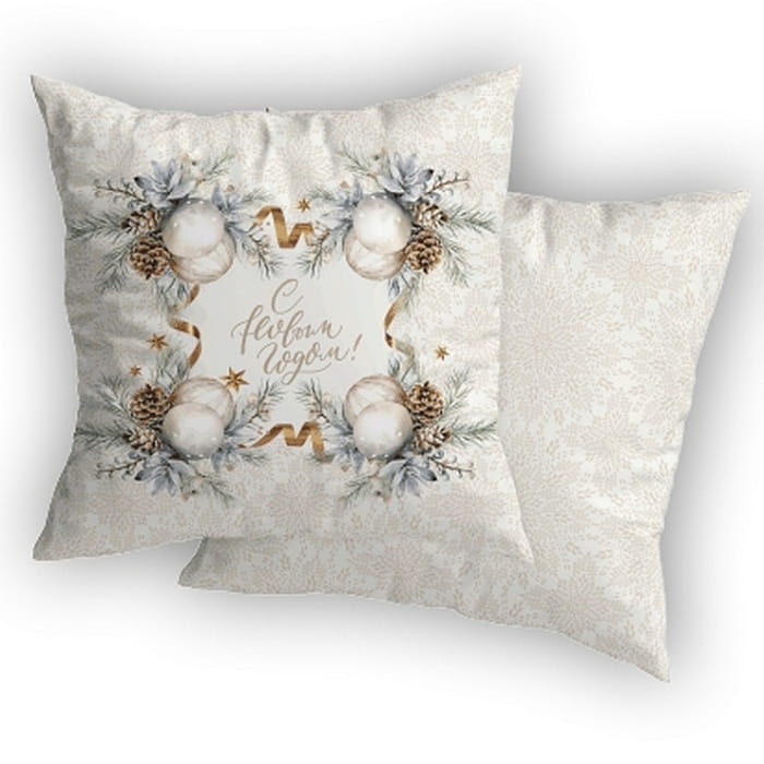 Декоративная наволочка "Полонез рамка с надписью"