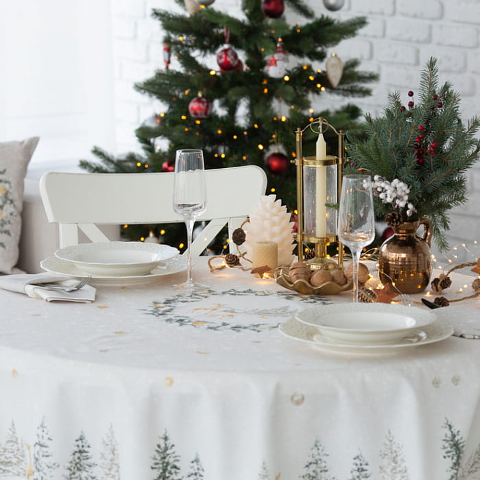 Скатерть круглая D-170 см "Чарующий лес"