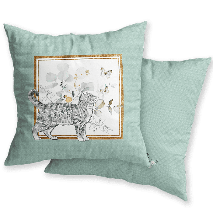 Декоративная наволочка "Эвелина" котик в рамке