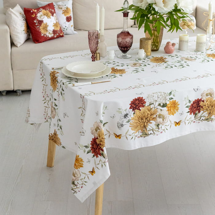 Скатерть 145х220 см "Цветочная симфония"