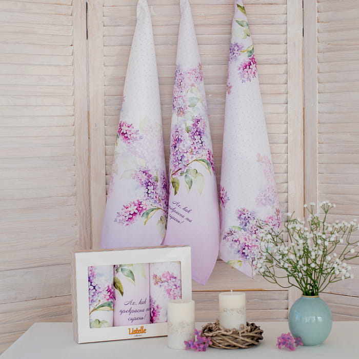 Набор Set-3 полотенец "Аромат сирени"