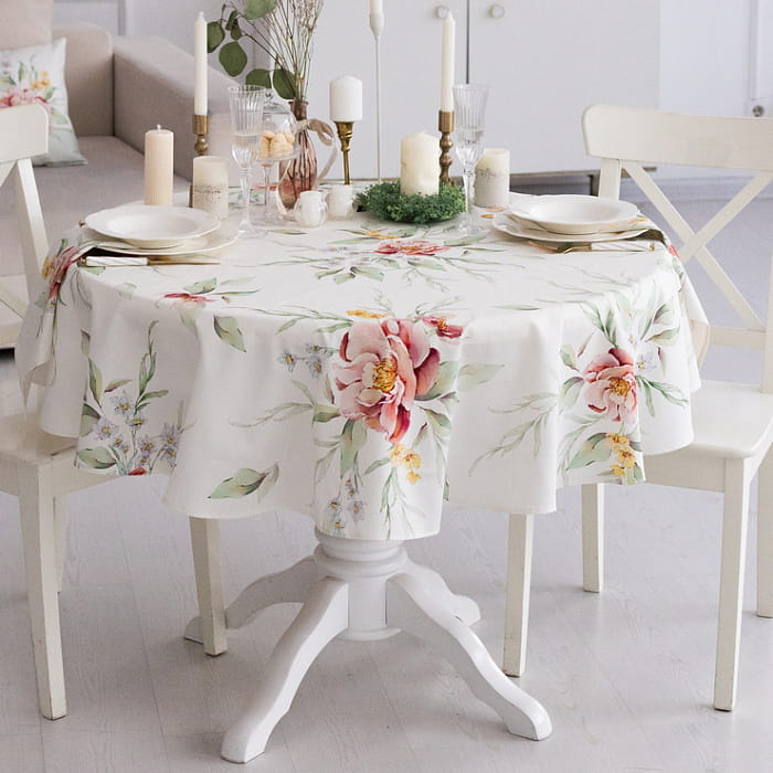 Скатерть круглая D-150 см "Белла паттерн"