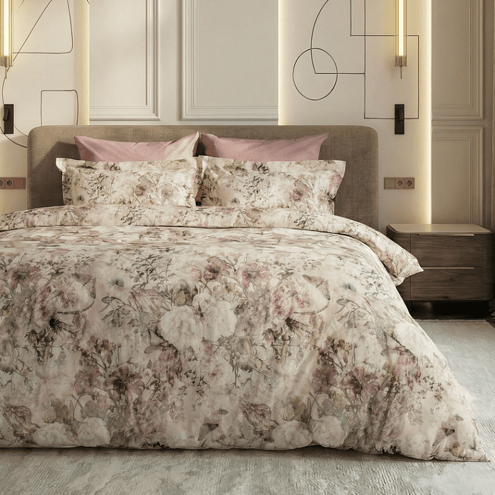 Евро комплект постельного белья "Верена" с простыней на резинке