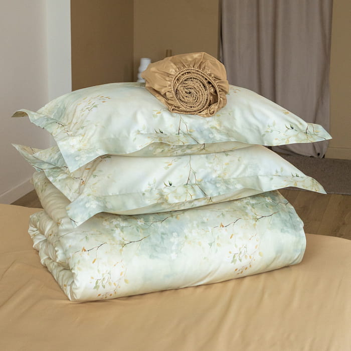 Евро комплект постельного белья "Мелисса" (Таффи)  с простыней на резинке