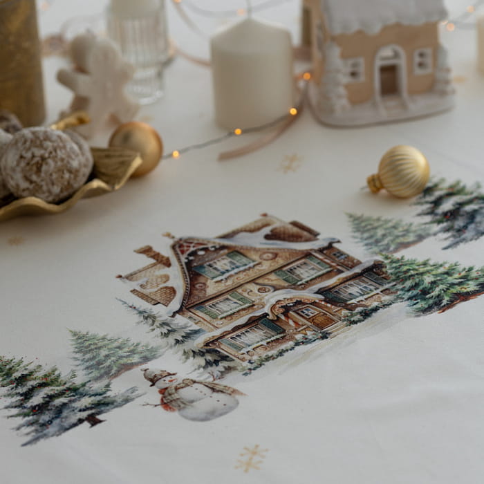 Скатерть 145х225 см "Пряничный домик"