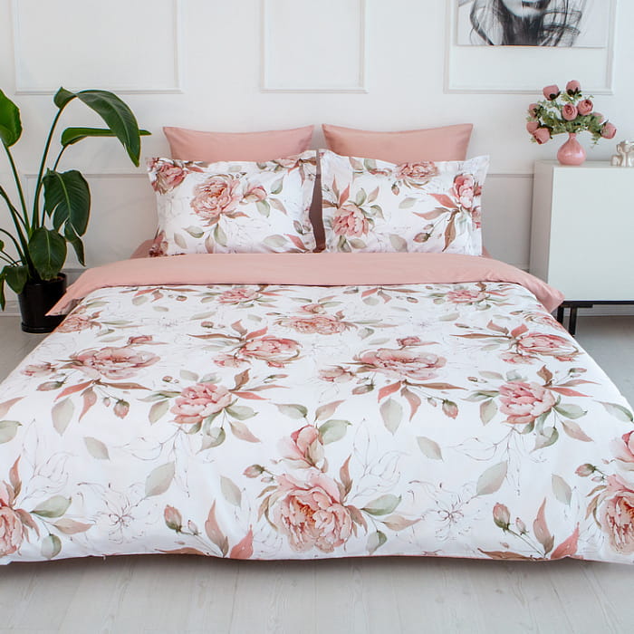 Евро комплект постельного белья "Розали" maxi