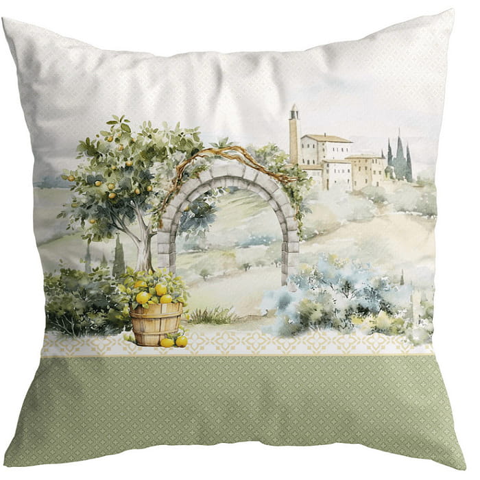 Декоративная наволочка "Итальяно" арка с лимонами