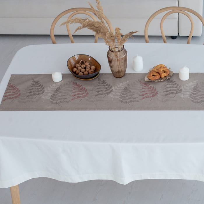 Дорожка 33х270 см "Папараць" шоколад декоративная