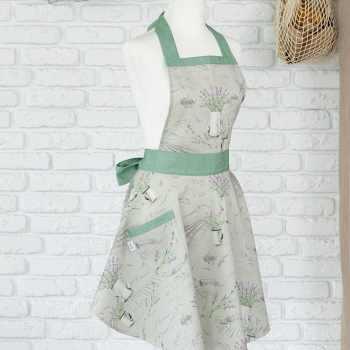 Фартук "Лавандовое лето" модель Кокетка