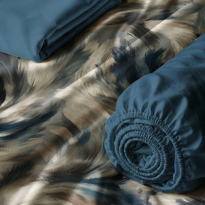 Евро комплект постельного белья "Мистраль" с простыней на резинке