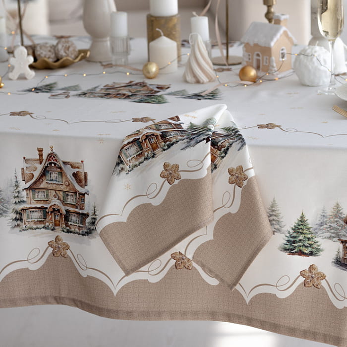 Скатерть 145х225 см "Пряничный домик"