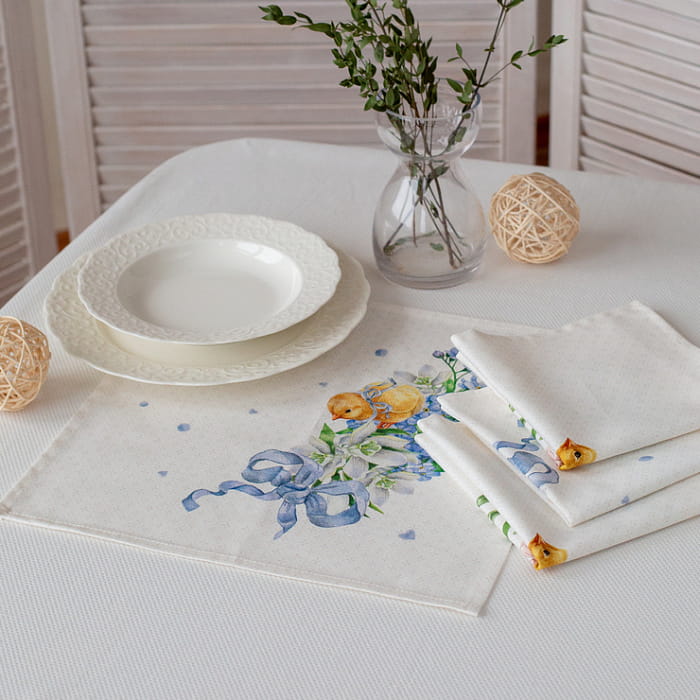Набор Set-4 салфеток "Ретро" цыплята