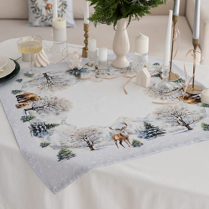 Салфетка-наперон 80х80 см "Морозное утро"