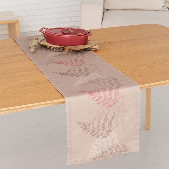 Дорожка 33х270 см "Папараць" шоколад декоративная