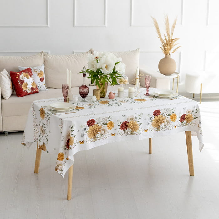 Скатерть  145х180 см "Цветочная симфония"