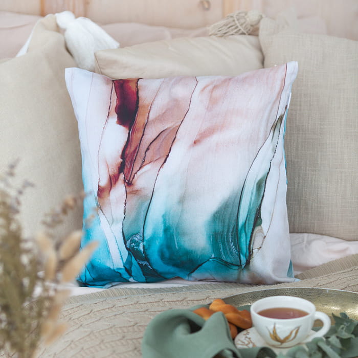 Декоративная наволочка "Инки" коричневая