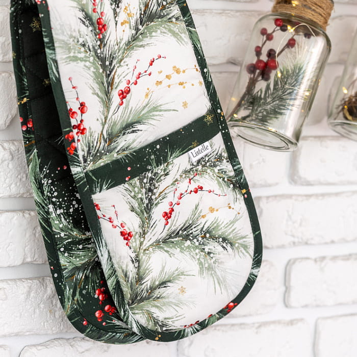 Прихватка двойная "Ветви Рождества"