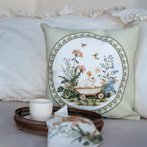 Наволочка декоративная "Аркадия" салатовая