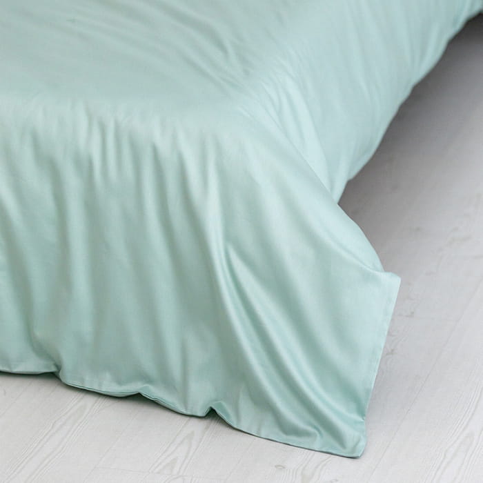 Евро комплект постельного белья "Ментоловая нотка" с простыней на резинке