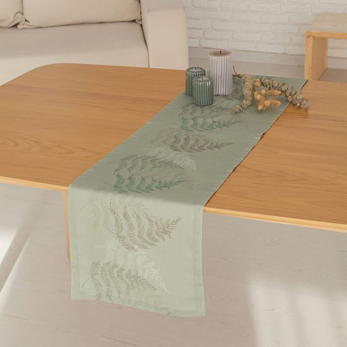 Дорожка 33х180 см "Папараць" зеленая декоративная