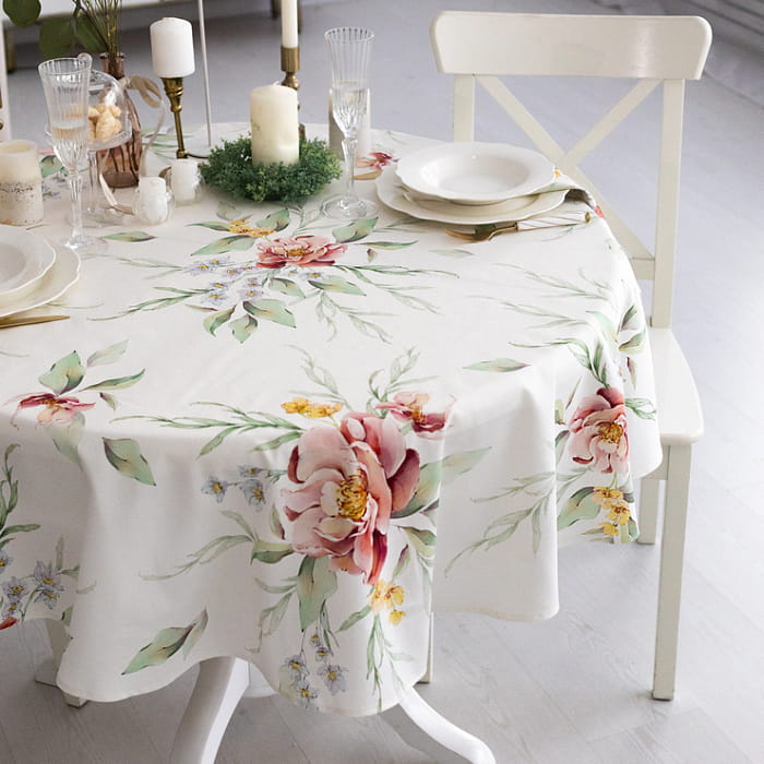 Скатерть круглая D-150 см "Белла паттерн"