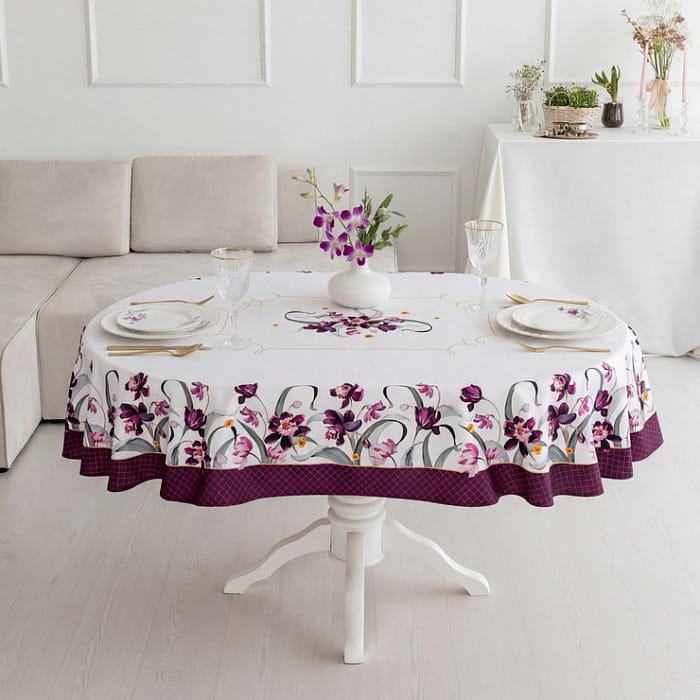Скатерть овальная  140х170 см "Виола"