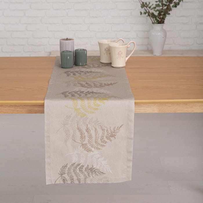 Дорожка 33х180 см "Папараць" бежевая декоративная