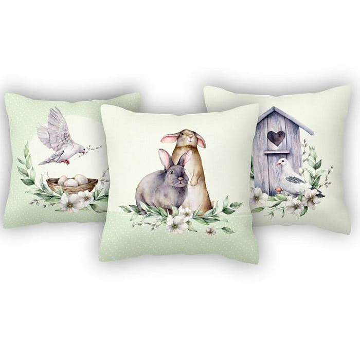 Декоративная наволочка "Весенняя свежесть" гнездо