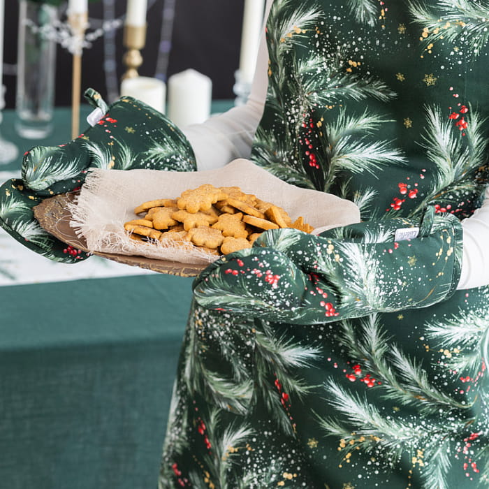 Набор прихваток-рукавиц "Ветви Рождества"