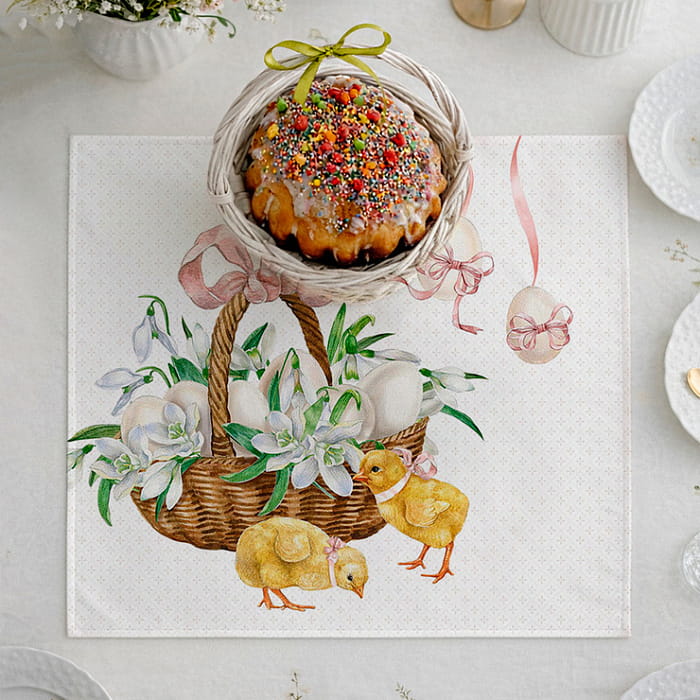 Салфетка "Ретро" корзинка, 1 шт