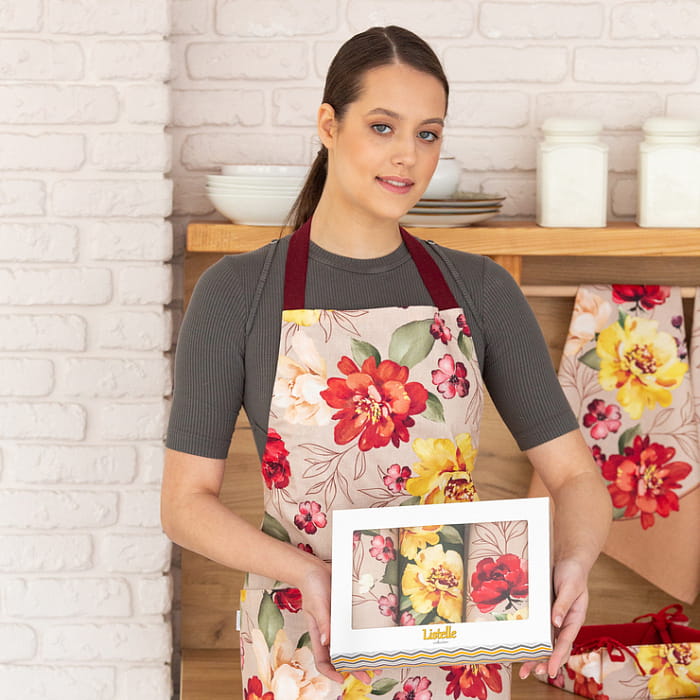 Фартук Вернисаж" крупный цвет модель "Слот"