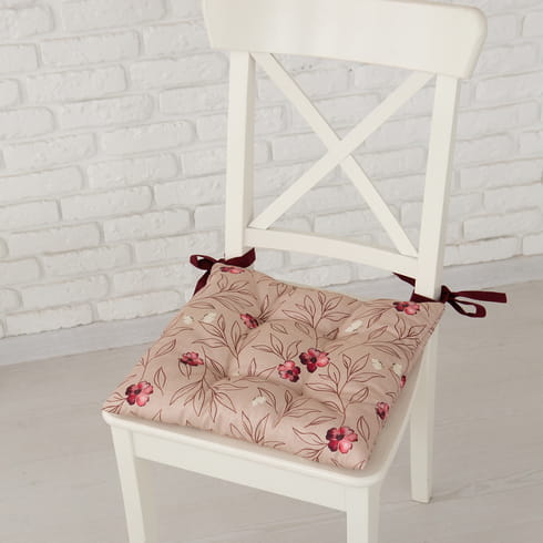 Подушка на стул "Вернисаж" мелкие цветы