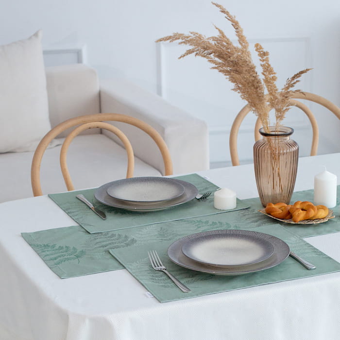 Дорожка 33х180 см "Папараць" зеленая декоративная