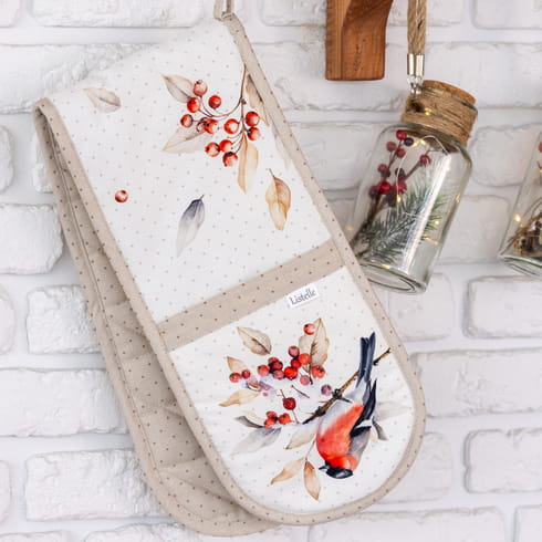 Прихватка двойная "Пернатые истории"