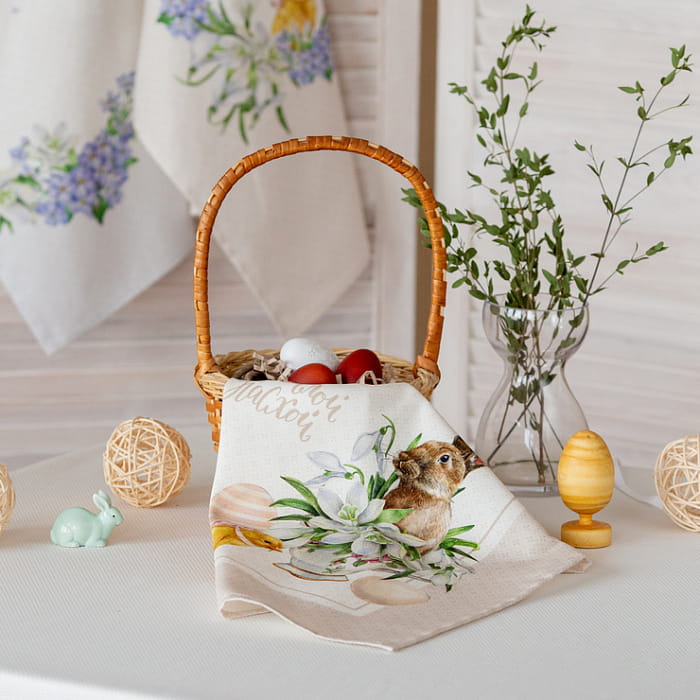 Салфетка "Ретро" бежевая рамка, 1 шт