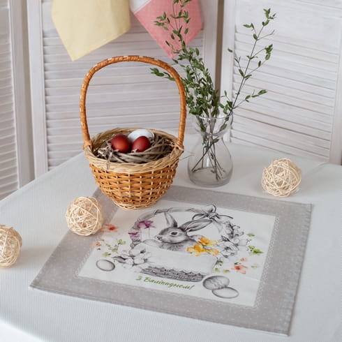 Салфетка "Соната" серая, 1 шт