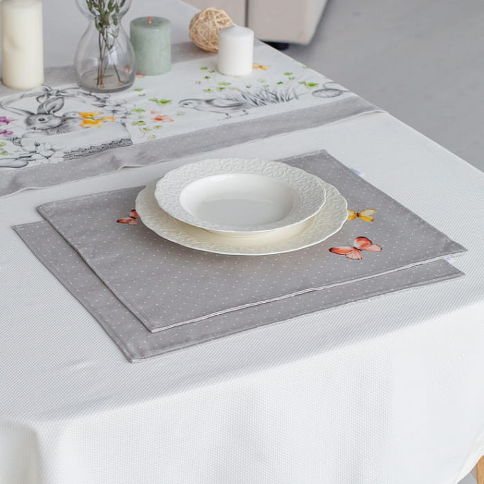 Набор салфеток плейсматов "Соната"серые