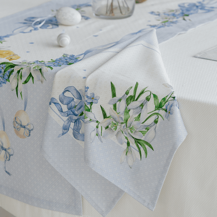 Дорожка 40х190 см "Ретро" голубая рамка декоративная