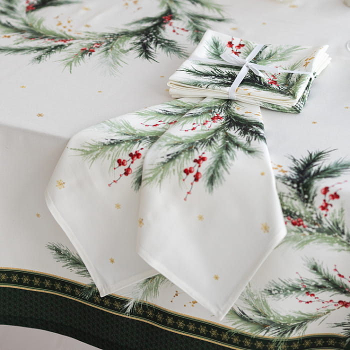 Набор Set-4 салфеток "Ветви Рождества"