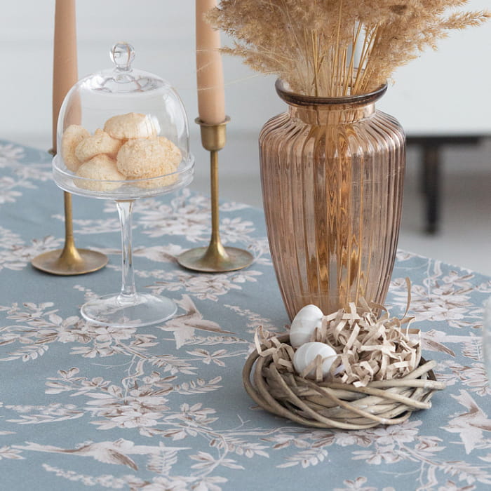 Скатерть круглая D-150 см "Баллада блакитная"