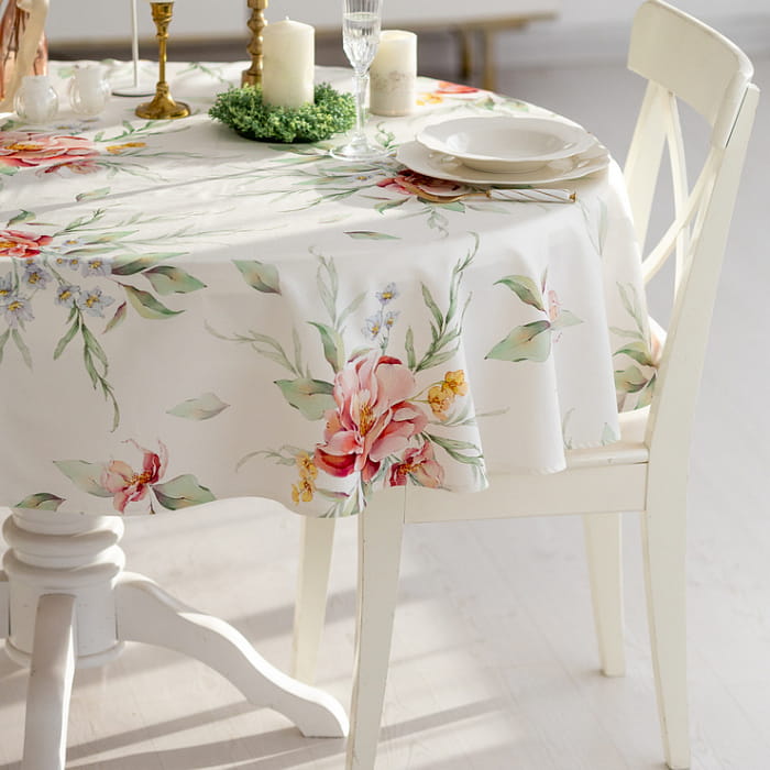 Скатерть овальная 150х200 см "Белла паттерн"